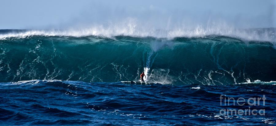 Catching a Big Wave, North Shore, Oahu Photograph by Debra Banks