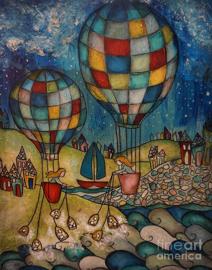 Lantern Still Life Painting - Catching Stars #2 by Chris Jeanguenat