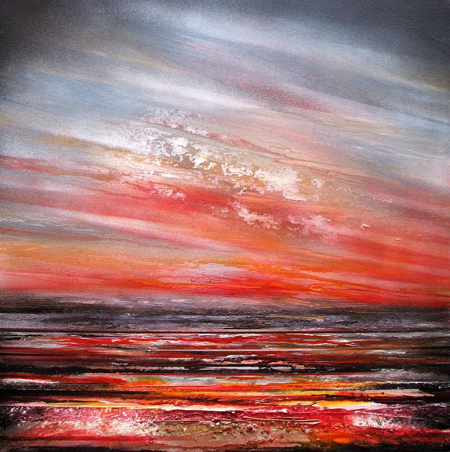 Catcleigh reservoir Sunset Series Mixed Media by Mike Bell - Fine Art ...