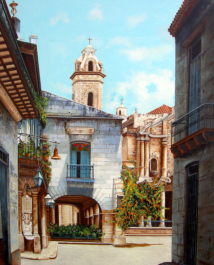Cuba Painting - Catedral de la Habana by Dominica Alcantara