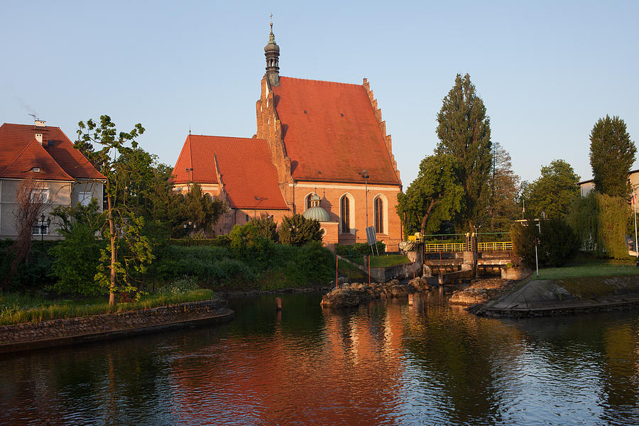 Cathedral and Brda River in Bydgoszcz Photograph by Artur Bogacki