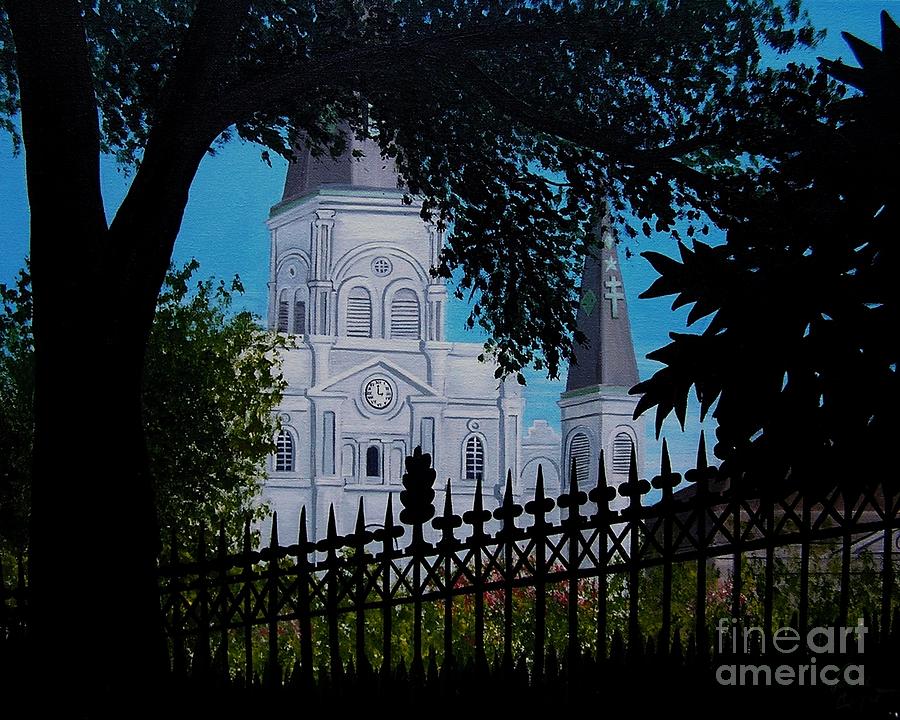 Cathedral at the Square Painting by Valerie Carpenter