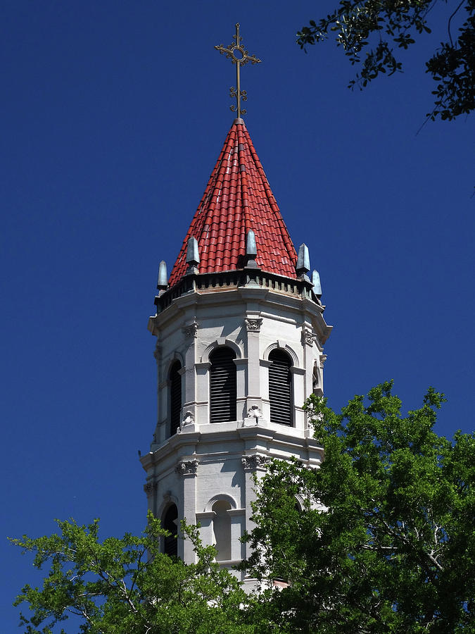 Cathedral Basilica Of St. Augustine Tower Photograph by David T Wilkinson