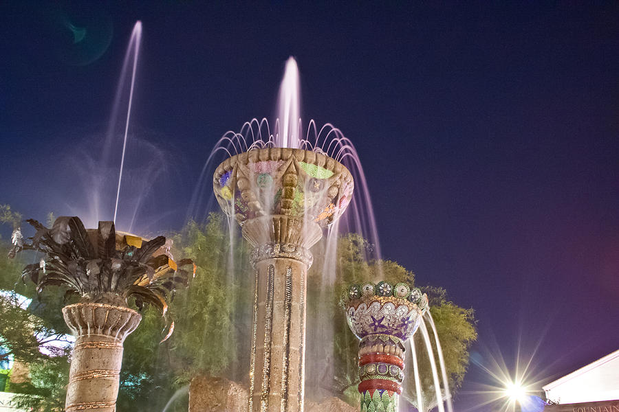 Cathedral City Fountain Photograph by Matthew Bamberg
