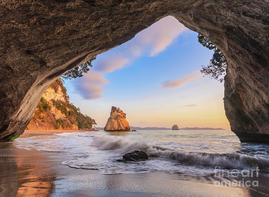 Cathedral Cove at Dawn Photograph by Colin and Linda McKie
