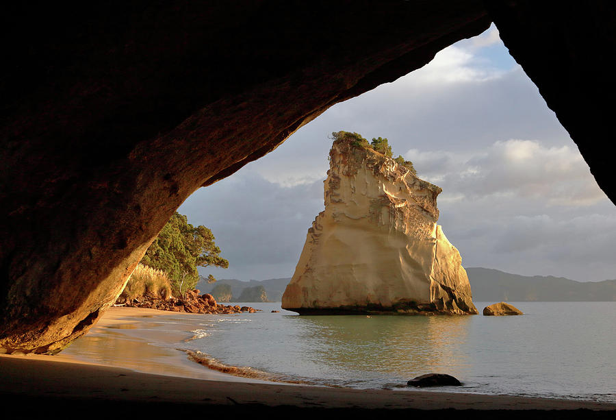Beach Photograph - Cathedral Cove by Nicholas Blackwell