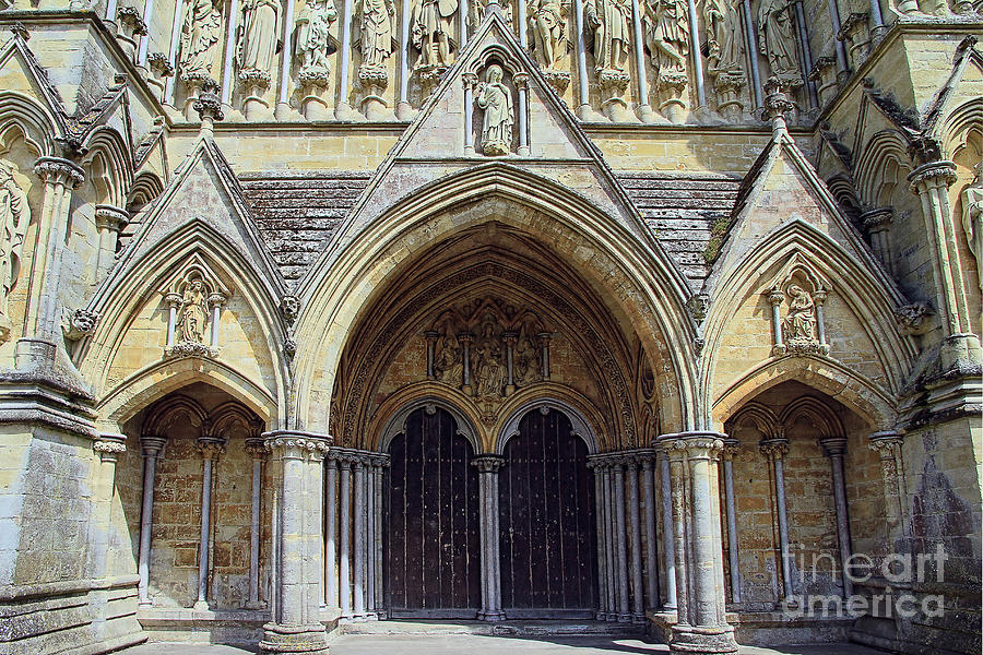 Architecture Photograph - Cathedral Entrance by Teresa Zieba