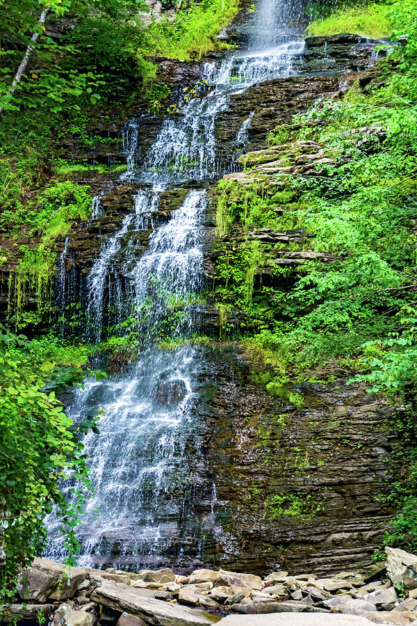 Summer Photograph - Cathedral Falls 5 by Steve Harrington