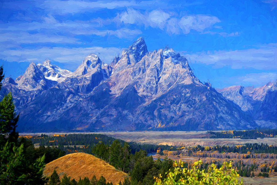 Grand Teton National Park Photograph - Cathedral Group Impressions by Greg Norrell