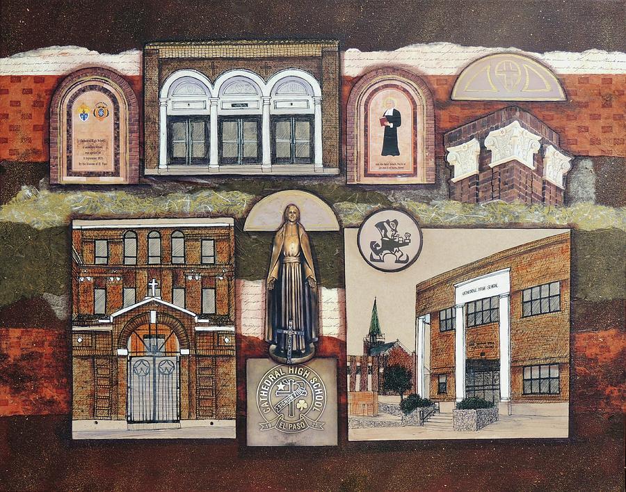 Cathedral High School Drawing by Candy Mayer