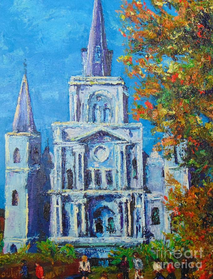 Cathedral in Autumn Painting by Beverly Boulet
