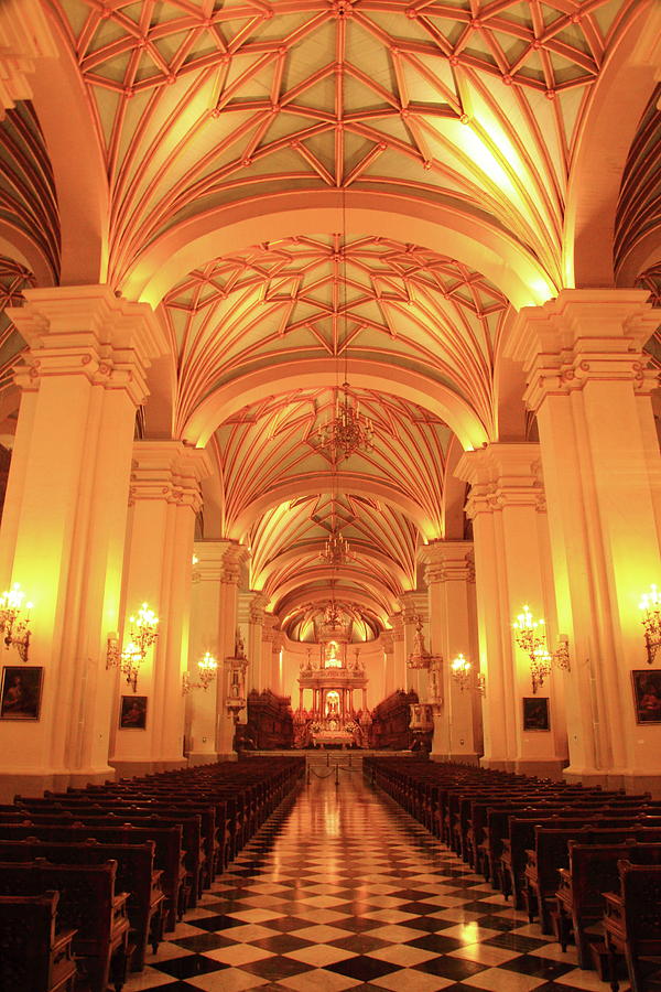Cathedral in Lima Peru Photograph by Roupen Baker