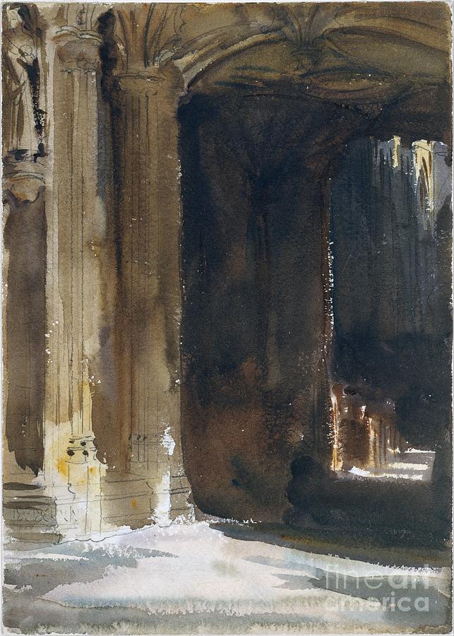 John Singer Sargent Painting - Cathedral Interior by Celestial Images