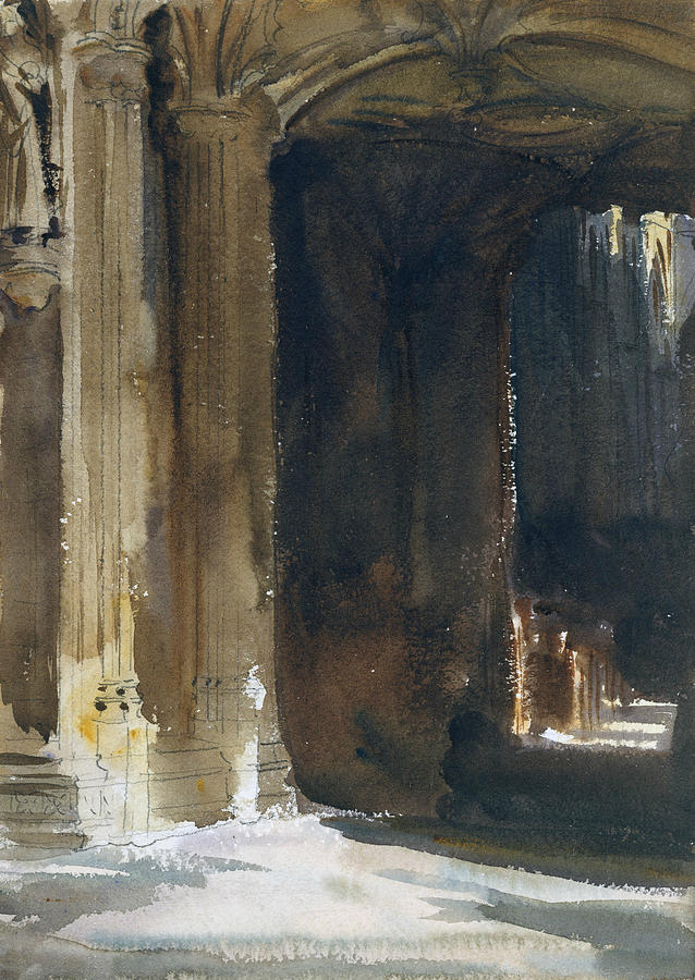 Cathedral Interior Drawing by John Singer Sargent