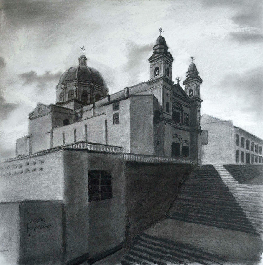 Iglesia de San Antonio Drawing by Jordan Henderson