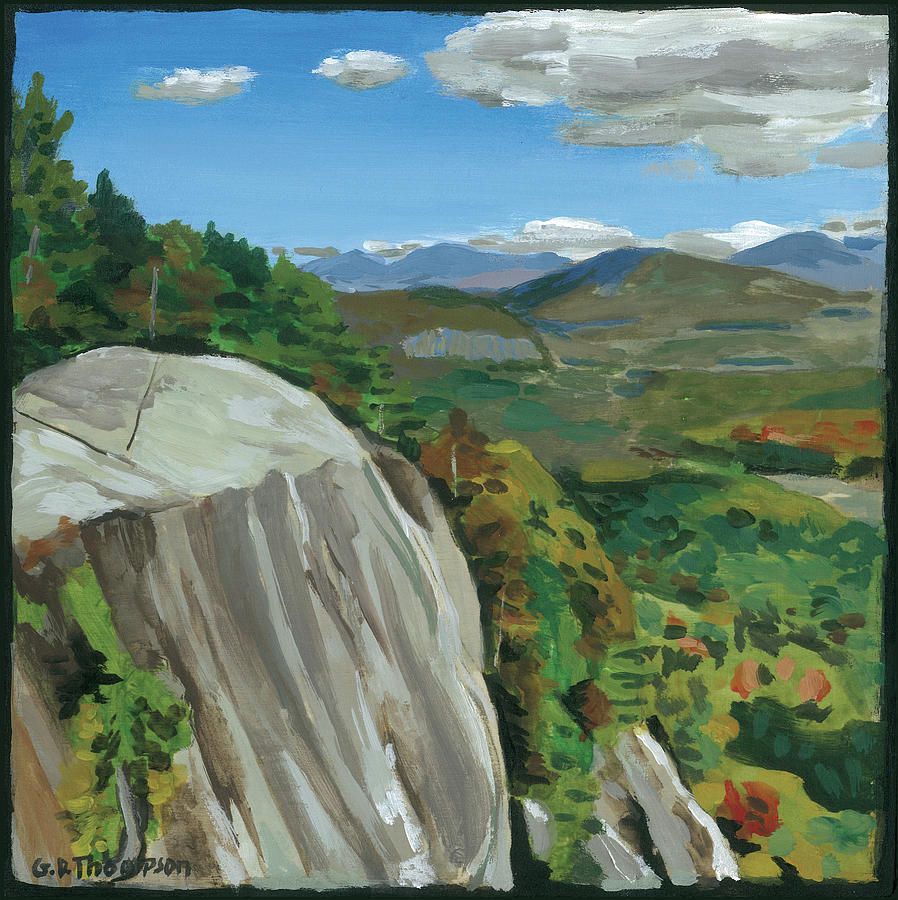 Landscape Painting - Cathedral Ledge by Gisele D Thompson