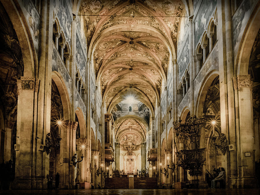 Parma, Italy - Parma Cathedral Nave Photograph by Mark Forte