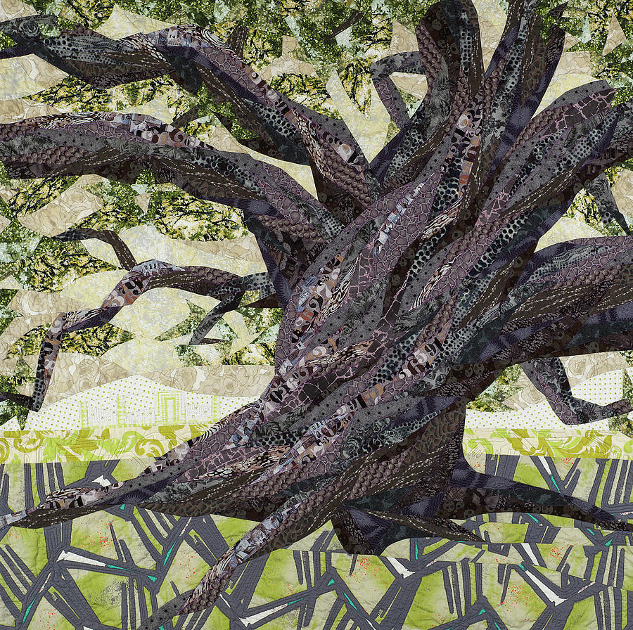 Tree Tapestry - Textile - Cathedral Oak by Linda Beach Tree Tapestry - Textile - Cathedral Oak by Linda Beach