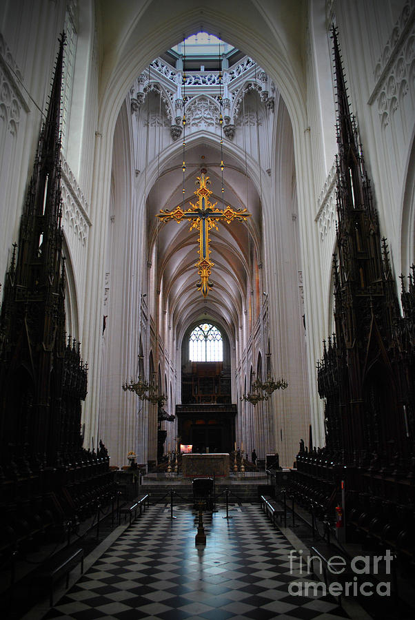 Floor Photograph - Cathedral Of Our Lady by Jost Houk Floor Photograph - Cathedral Of Our Lady by Jost Houk