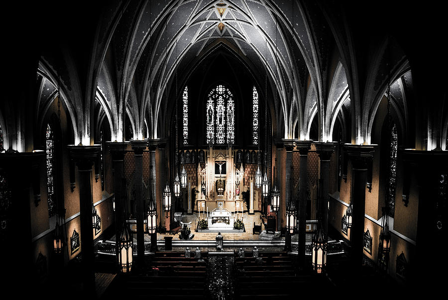 Cathedral Of Saint Mary Of The Immaculate Conception - Color Filtered Photograph