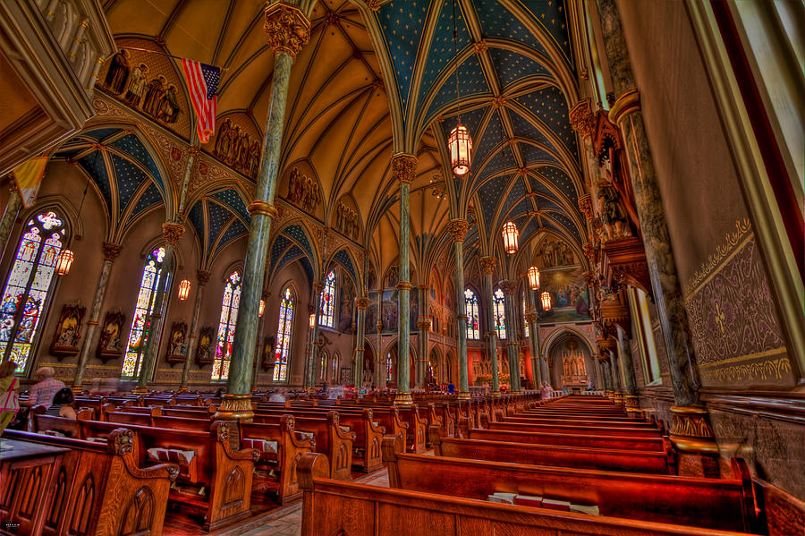 Savannah Photograph - Cathedral Of St. John The Baptist HDR by Jason Blalock