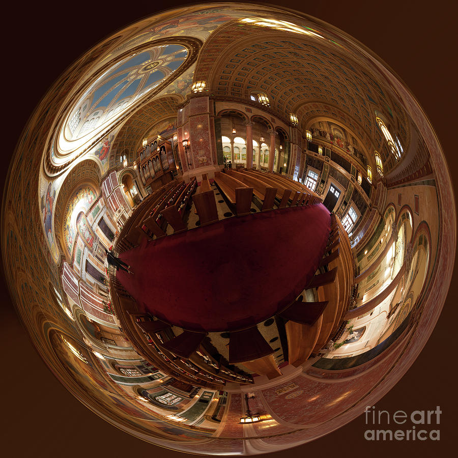 Architecture Photograph - Cathedral of St. Matthew - The Spherical View by Irene Abdou