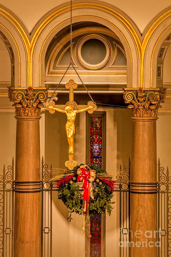 Cathedral of the Sacred Heart Crucifix Photograph by Jemmy Archer