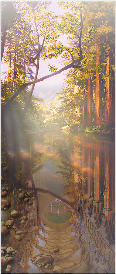 Cathedral Painting - Cathedral Redwoods by Robby Donaghey Cathedral Painting - Cathedral Redwoods by Robby Donaghey