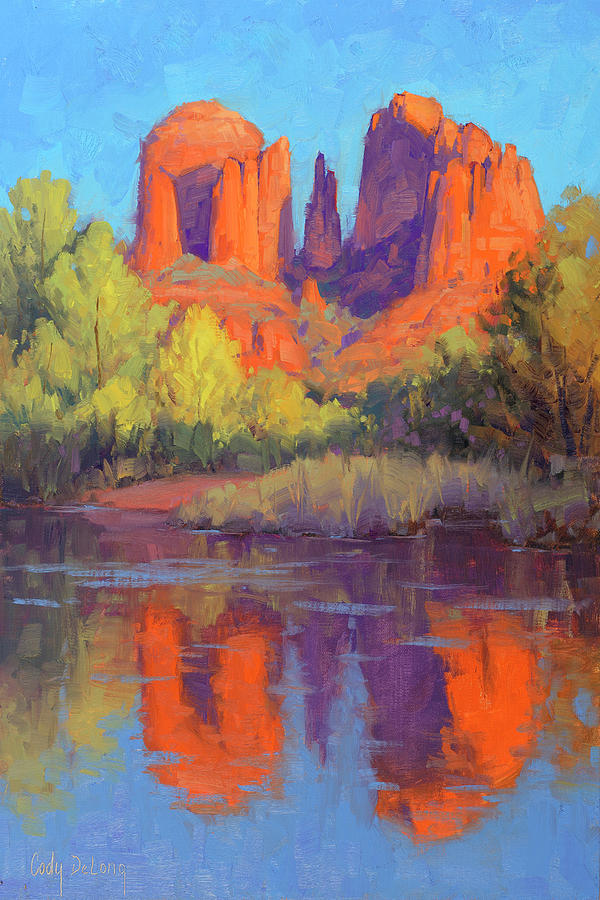 Cathedral Rock Painting - Cathedral Reflections by Cody DeLong