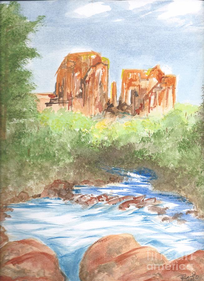 Cathedral Rock 2,  Sedona, AZ. Painting by Reed Novotny