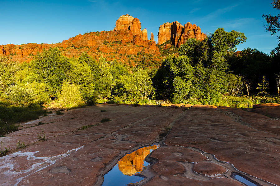Cathedral Rock and Reflection Photograph by Ben Graham