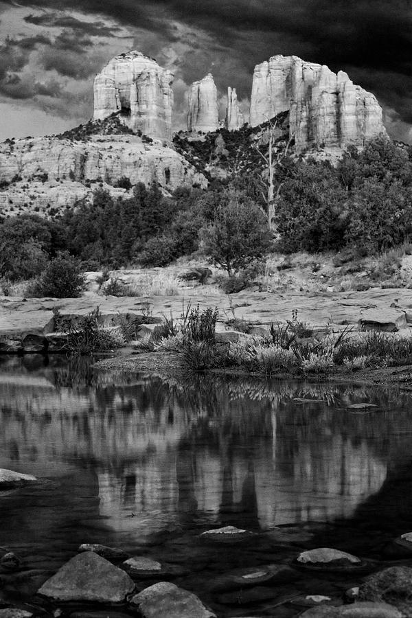 Cathedral Rock Black and White Number Seven Photograph by Bob Coates