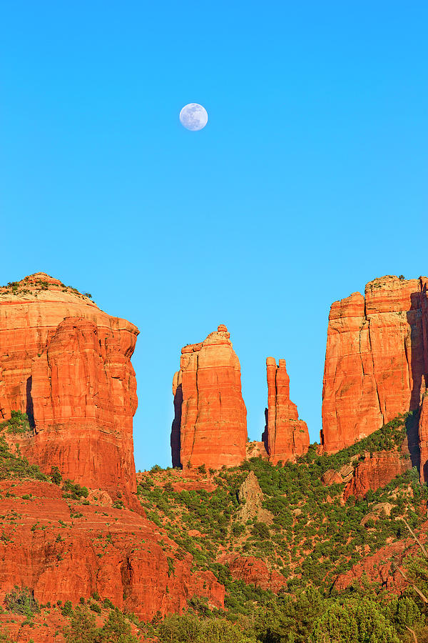 Cathedral Rock Moonrise Photograph by Brian Knott Photography | Fine ...