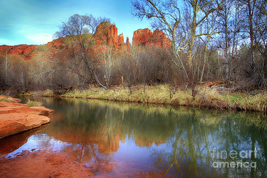 Cathedral Rock Reflection 2 Photograph by Teresa Zieba