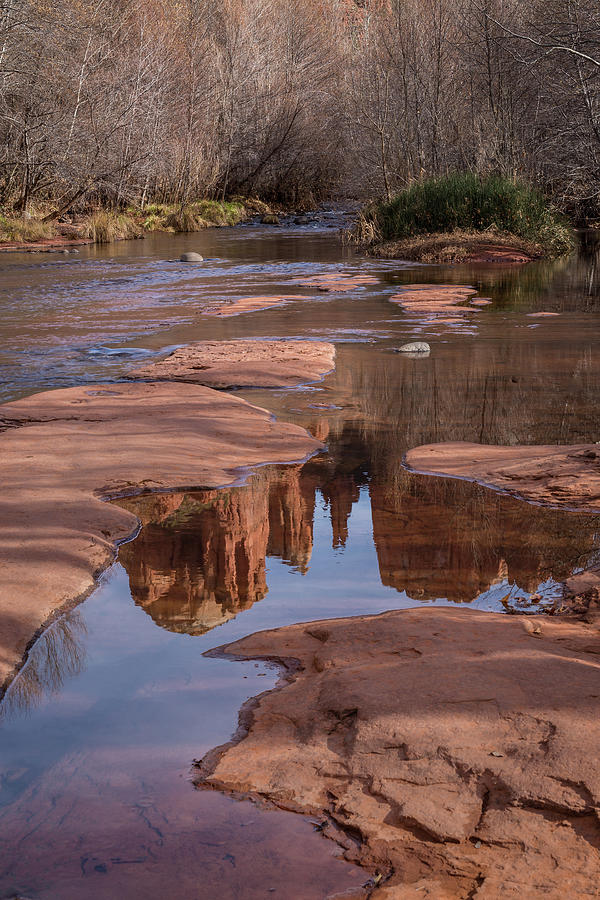 Cathedral Rock Reflection Photograph by Rick Strobaugh