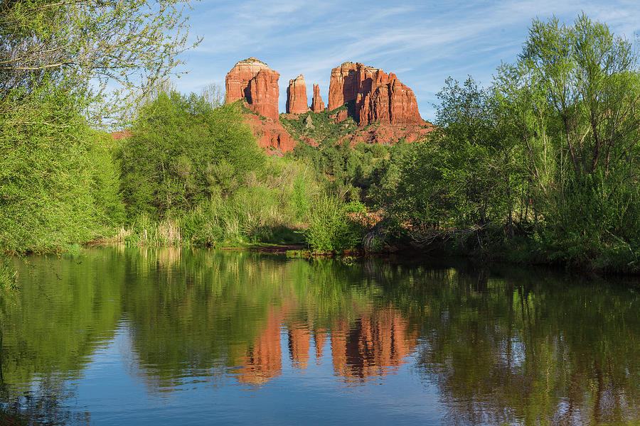Cathedral Rock Reflection Photograph by Ryan Moyer