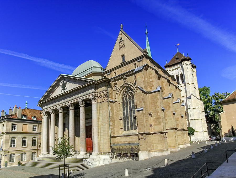 Cathedral Saint-Pierre in the old city, Geneva, Switzerland Photograph by Elenarts - Elena Duvernay photo
