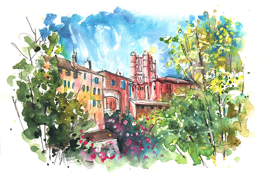 Cathedral Sainte Cecile In Albi 01 Painting by Miki De Goodaboom