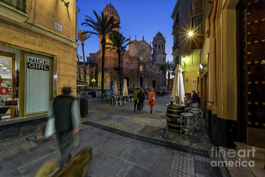 Cathedral Square From Calle Pelota Cadiz Spain Photograph