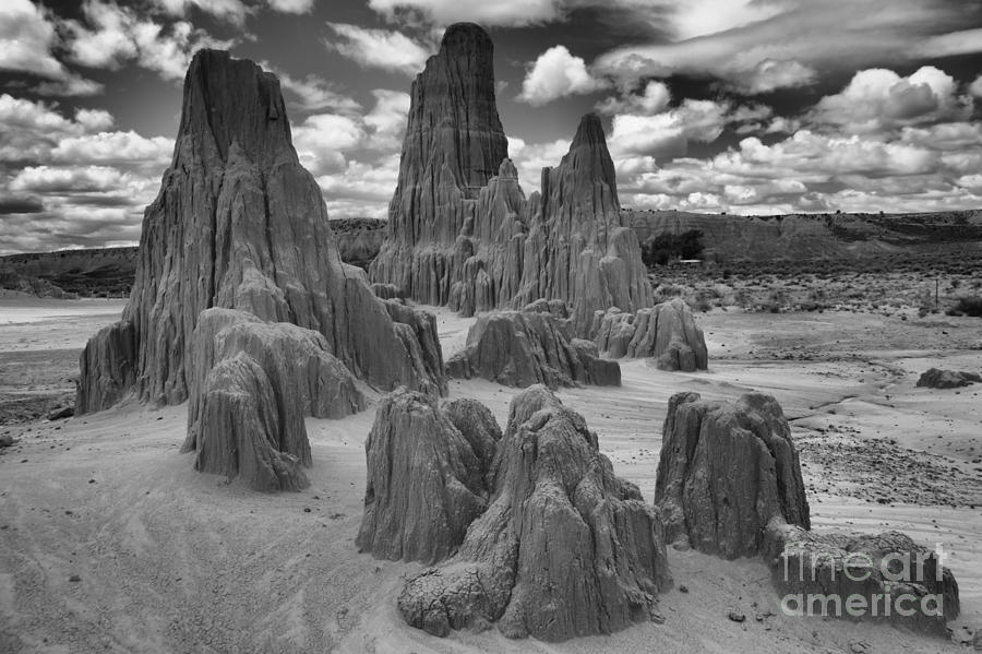 Cathedral Towers - Black And White Photograph by Adam Jewell