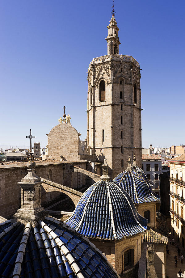 Cathedral Photograph - Cathedral Valencia Micalet Tower by For Ninety One Days