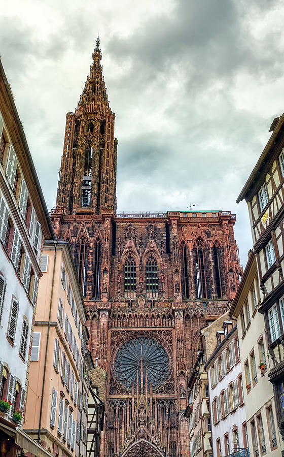 Cathedrale Notre-Dame or Cathedral of Our Lady in Strasbourg, Al Photograph by Elenarts - Elena Duvernay photo