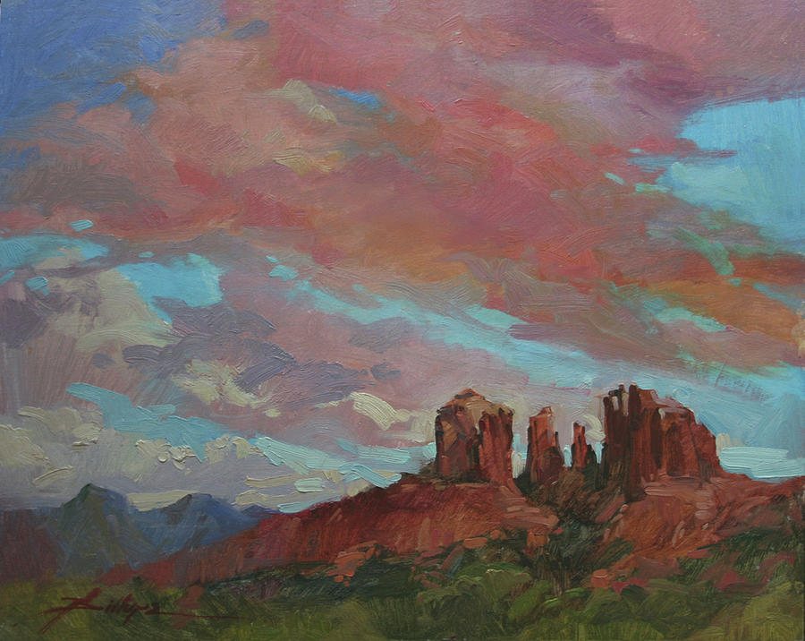 Red Rocks Painting - Catherdral Canopy by Elizabeth - Betty Jean Billups