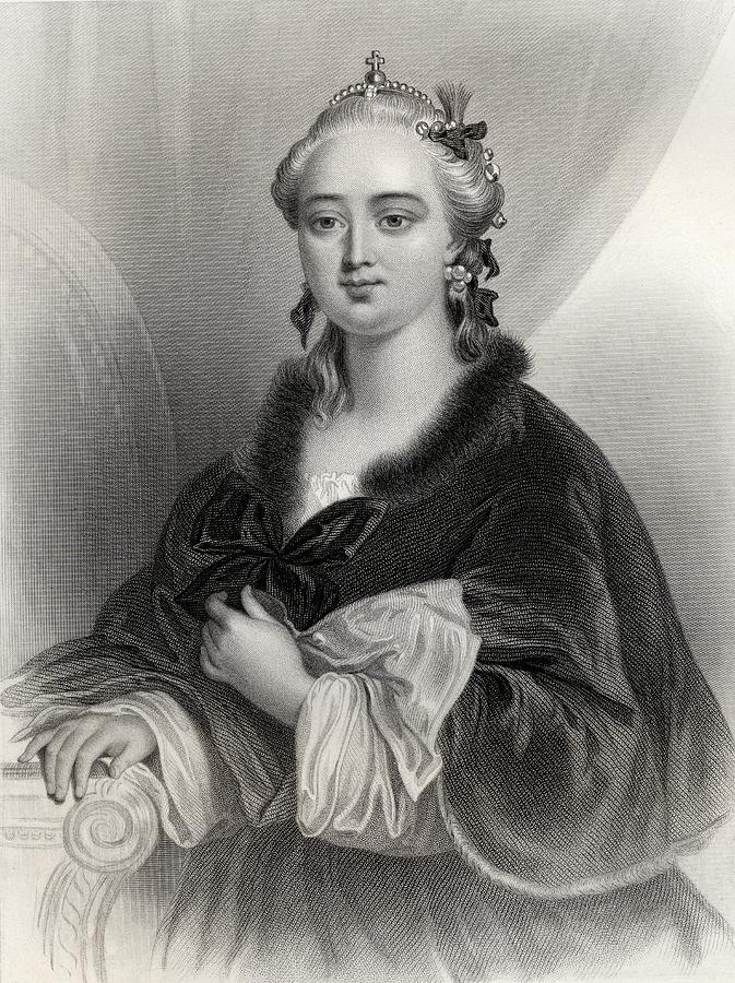 Catherine II, Catherine The Great Drawing by Vintage Design Pics Fine