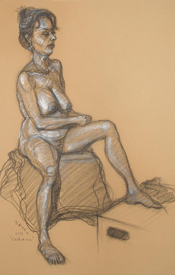 Catherine Seated Drawing by Donelli  DiMaria