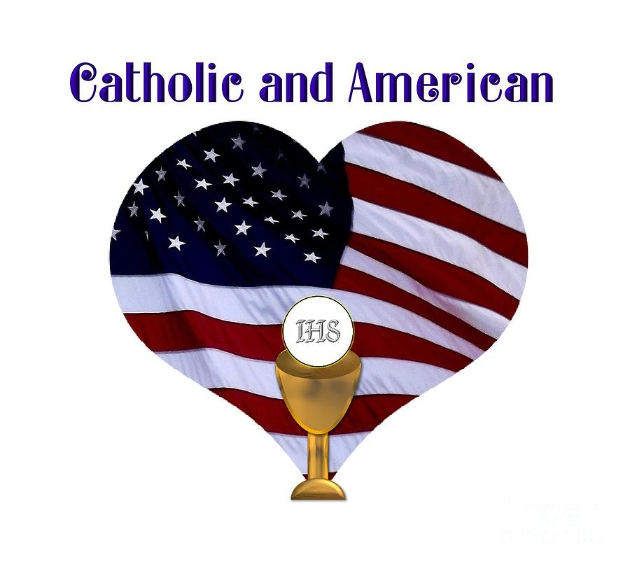 Catholic and American Flag and Holy Eucharist Photograph by Rose Santuci-Sofranko