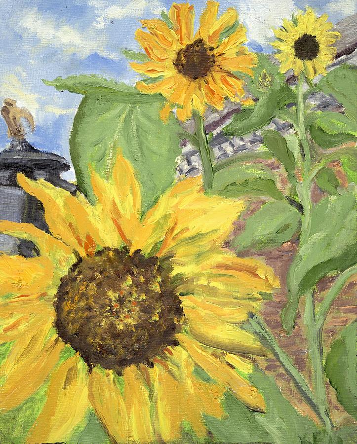 Cathy's Sunflowers Painting by Katherine Farrell - Fine Art America