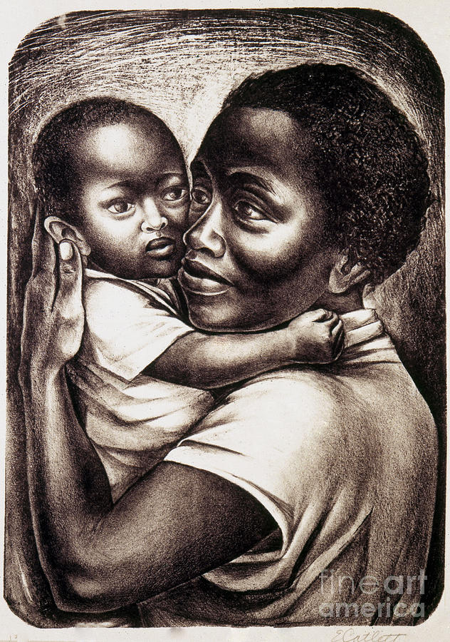 Mother And Child, 1959 Photograph by Elizabeth Catlett