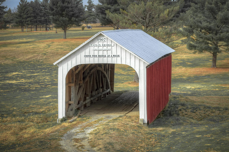 Catlin covered bridge  Photograph by Jack R Perry