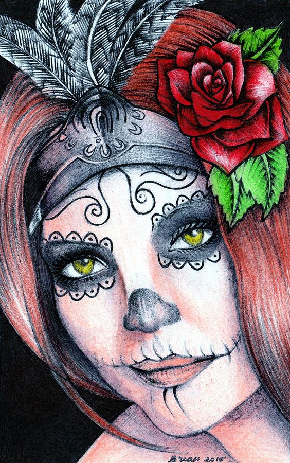 Catrina Drawing by Brian S | Fine Art America